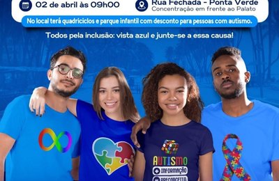 Associação de Amigos do Autista de Alagoas realiza movimentação de conscientização sobre autismo