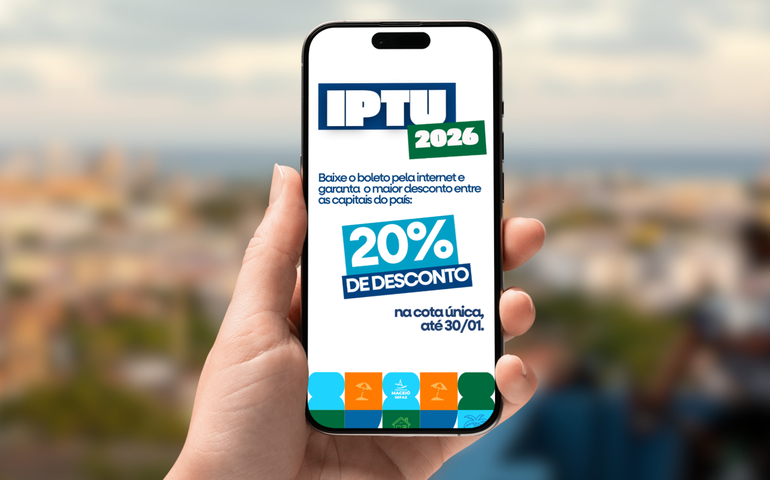 Prefeitura de Maceió concede 20% de desconto para pagamento antecipado do IPTU; boletos já disponíveis