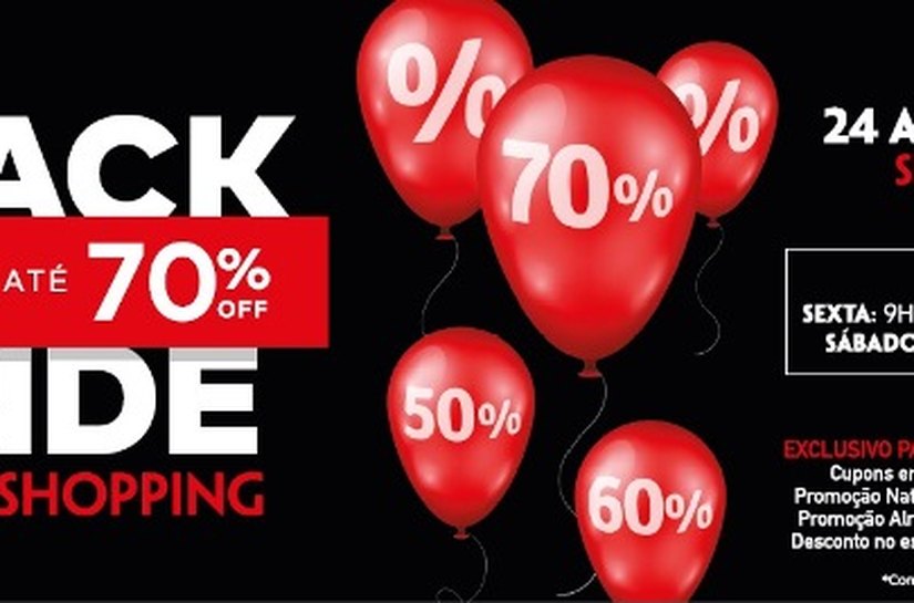 Black Finde Parque Shopping terá superdescontos e funcionamento estendido no fim de semana