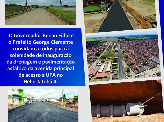 Renan Filho estará em São Miguel nesta quarta para inaugurar obra em avenida