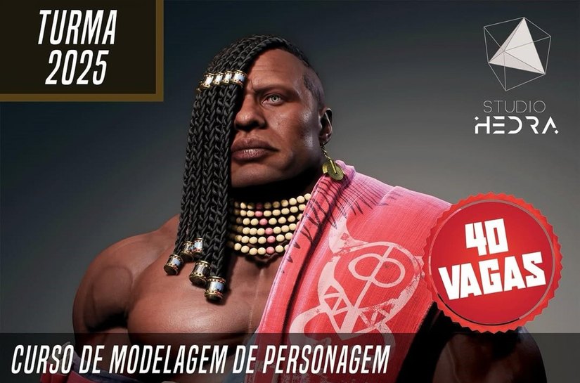 Com apoio da Secult, Studio Hedra abre inscrições para curso gratuito de criação de personagens para jogos 3D