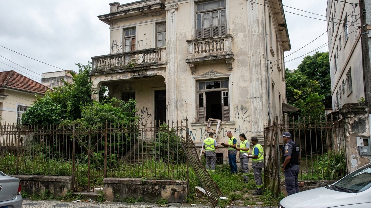 Prefeitura vistoria casarão onde morou Carmen Miranda após denúncia de que local virou ponto de acesso para furtos
