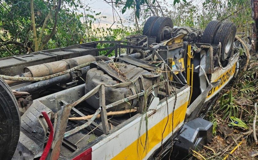 Sete meses após acidente, ônibus é removido da Serra da Barriga