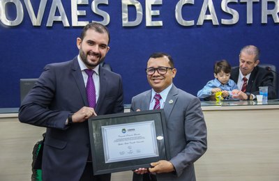 Câmara homenageia procurador-Geral Adjunto Lucas Vasconcelos com Comenda Pontes de Miranda
