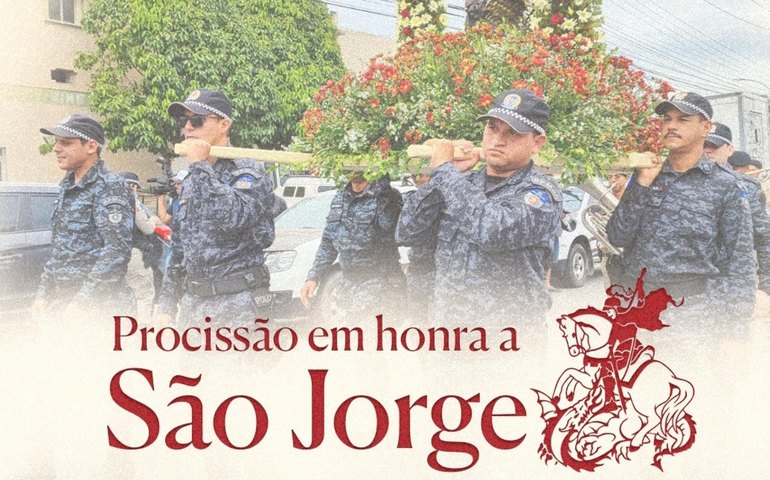 PM realiza nesta terça procissão e missa alusivas ao padroeiro São Jorge