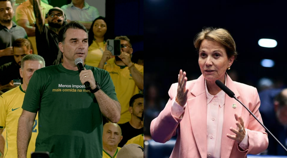 Flávio Bolsonaro diz que seguirá tentando manter Tereza Cristina como vice, apesar de nota do PP