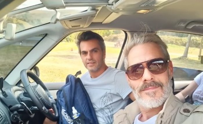 Nico Puig com o marido, Jefferson Lattari