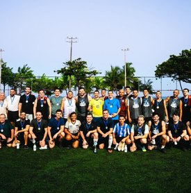 Seminfra e Iplam realizam jogo de futebol em homenagem ao Dia dos Pais na Areninha Pajuçara