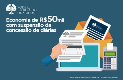 Em abril, TJAL economizou média de R$ 50 mil com suspensão da concessão de diárias
