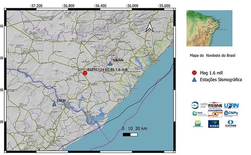 Arapiraca registra novo tremor de terra