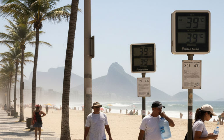 Rio de Janeiro atinge quase 39ºC com previsão de aumento neste domingo