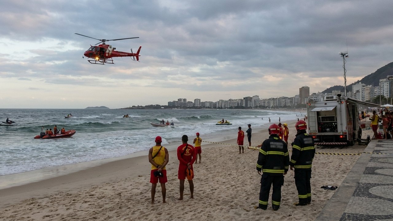 Adolescente de Goiás desaparece no mar de Copacabana; buscas continuam