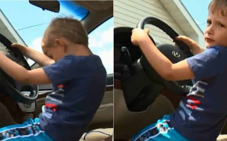 Garoto holandês, de 4 anos, pega carro escondido dos pais para passear