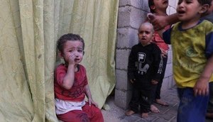 Guerra entre Palestina e Hamas deixa cerca de 400 crianças mortas por dia, segundo a Unicef / Foto: Foto: Mohammed Abed/AFP