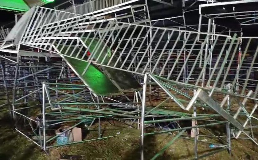 Desabamento de arquibancada em show no interior de SP deixa 60 feridos