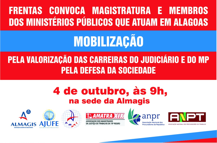 Magistrados e membros do MP farão ato público na próxima terça (04)