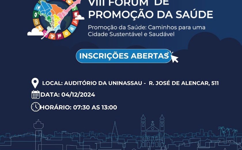 8º Fórum Municipal de Promoção da Saúde está com inscrições abertas