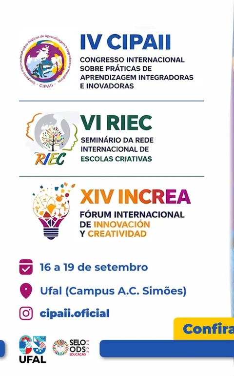 Ufal sedia congresso internacional sobre educação criativa, inclusão e inovação
