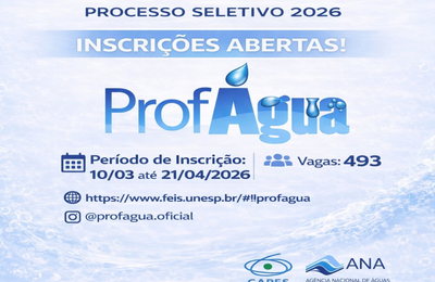 Abertas inscrições para seleção do mestrado em rede ProfÁgua
