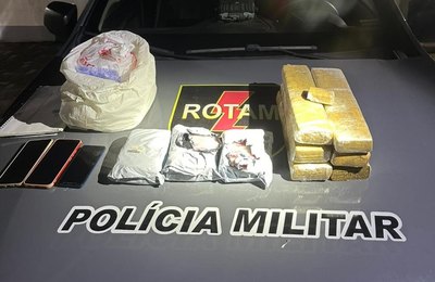 PM apreende arma de fogo e 5,4 quilos de drogas em Maceió