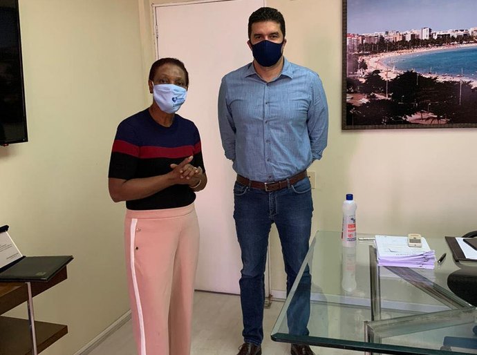 Fátima Santiago se reúne com prefeito Rui Palmeira para acompanhar andamento de obras na parte alta