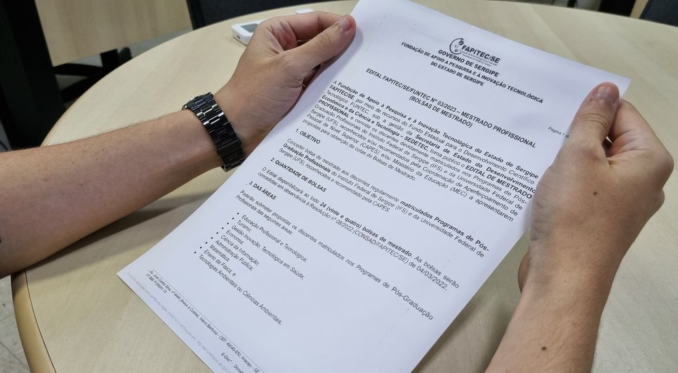 Sergipe lança primeiro edital para bolsas de mestrado profissional