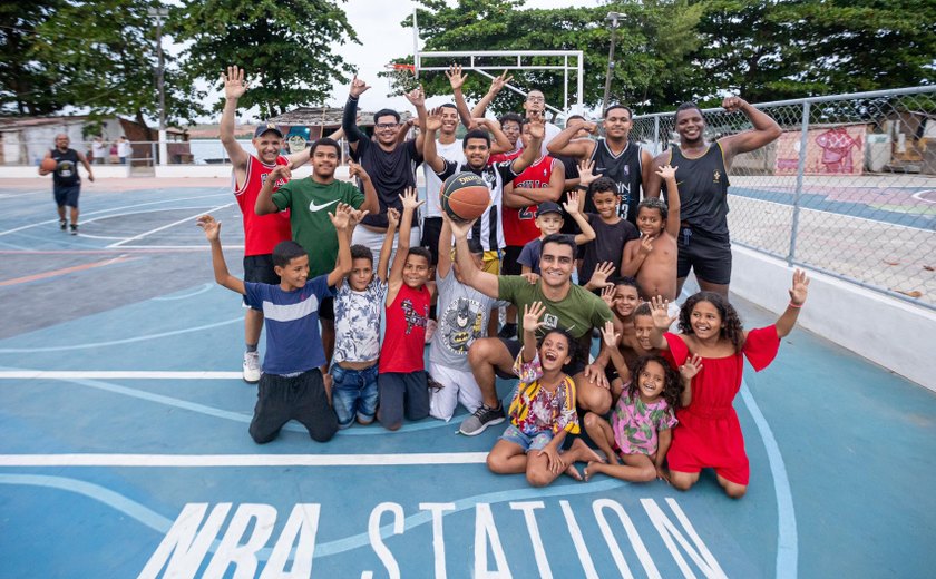 Prefeito JHC vai à quadra de NBA no Vergel: “Instrumento de transformação social”