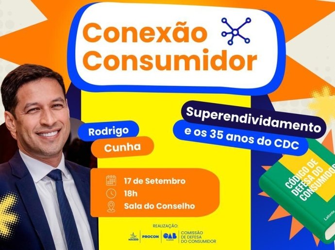 Palestra com vice-prefeito Rodrigo Cunha aborda superendividamento e 35 anos do CDC