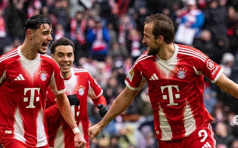 Bayern de Munique supera sustos e vence Frankfurt com dois gols de Kane