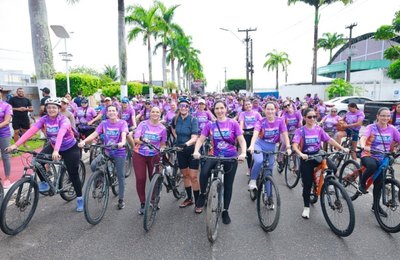 Campo Alegre: mais de 600 de mulheres participam de passei ciclístico em homenagem a Semana da Mulher