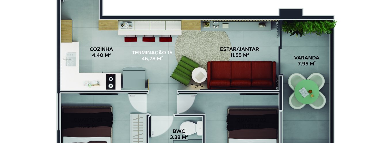 Apartamento 02 Quartos