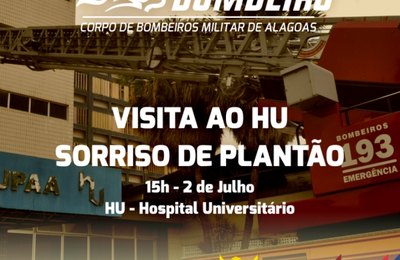 Bombeiros farão visita a crianças internadas no Hospital Universitário
