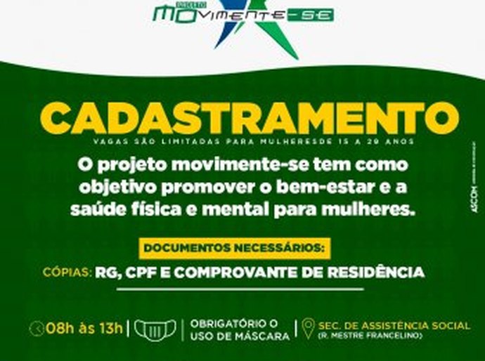 Programa de Piaçabuçu abre vagas para mulheres de 15 a 29 anos