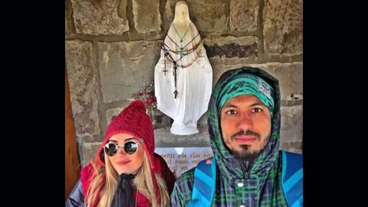 Aline Gotschalg e Fernando Medeiros curtem inverno na Argentina
