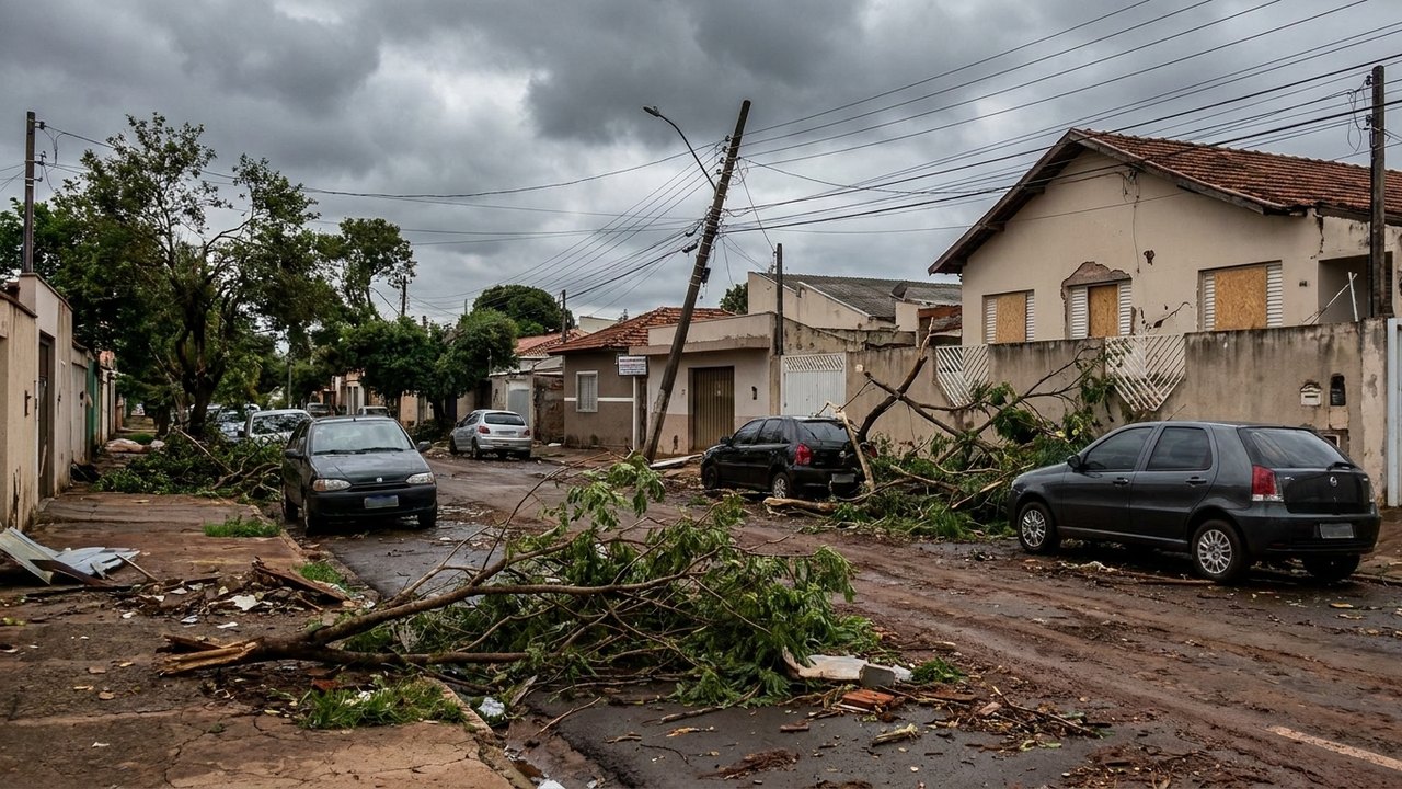 Ribeirão Preto decreta estado de emergência após temporal e registra uma morte