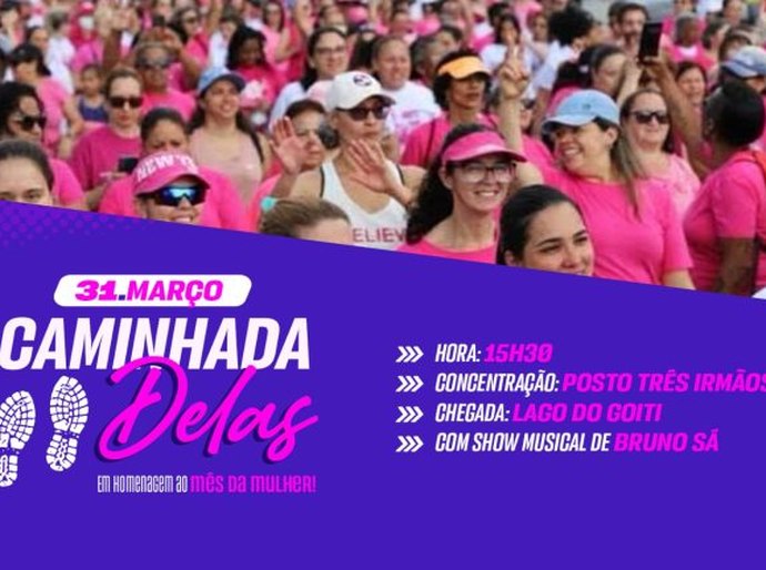 Prefeitura de Palmeira encerra mês das mulheres com evento “Caminhada Delas” na segunda-feira (31)