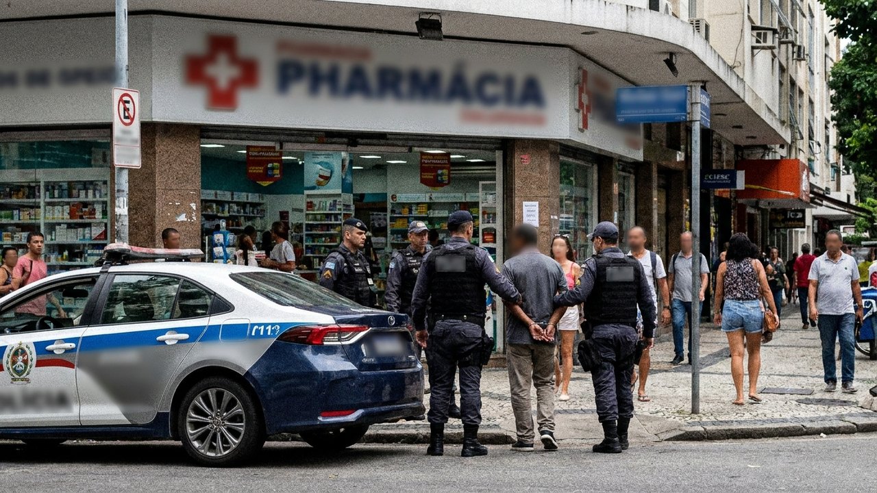 Homem é preso após tentar furtar produtos de drogaria em Botafogo