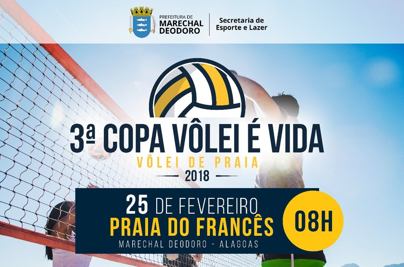 Prefeitura de Marechal promove 3ª Copa de Vôlei de Praia domingo (25)