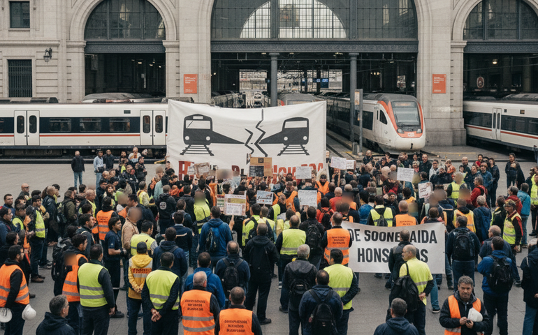 Maquinistas espanhóis convocam greve geral após acidentes fatais
