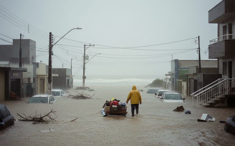 Litoral de SP pode registrar em poucas horas chuva prevista para o mês inteiro