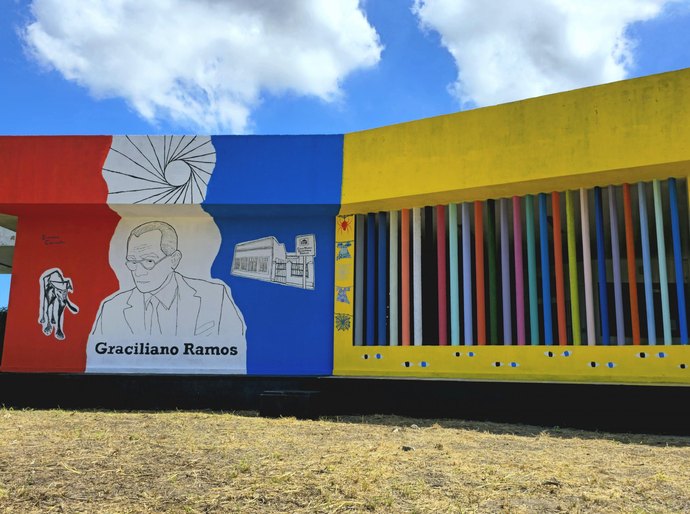 Mural Ilustre Alagoano: Graciliano Ramos é inaugurado na Ufal com apoio do Governo de Alagoas