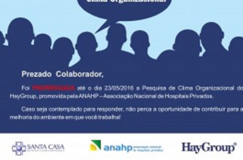 Pesquisa de Clima Organizacional com 398 colaboradores prossegue até 2ª