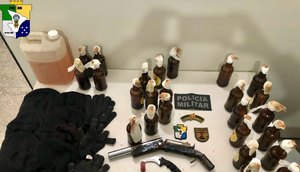 Polícia Militar intercepta tentativa de ação criminosa com apreensão de 25 coquetéis molotovs em São Cristóvão