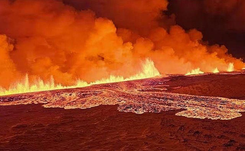 Vulcão entra em erupção ao sudoeste da Islândia