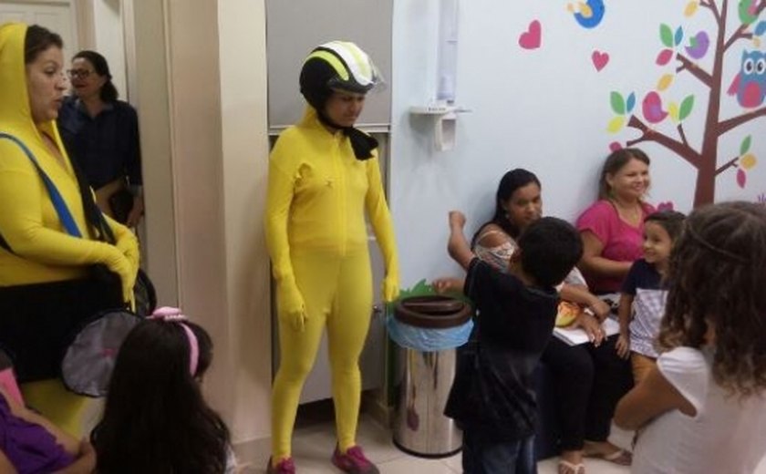 Detran promove ação educativa em alusão ao Maio Amarelo na Casa do Coraçãozinho