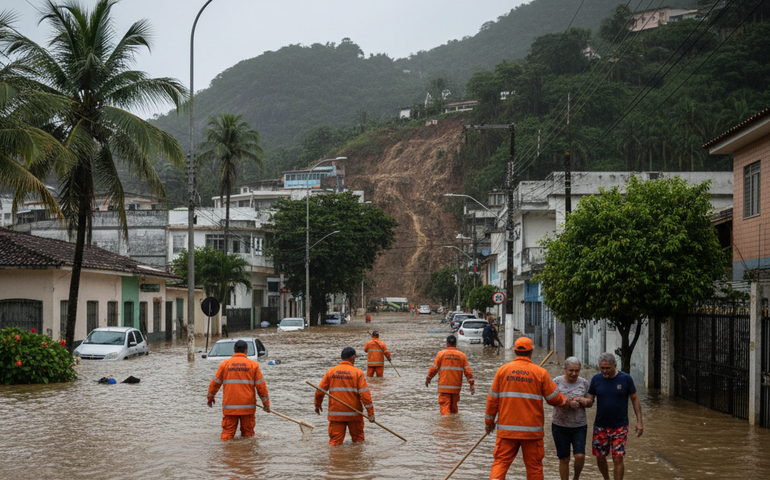 Chuvas no RJ: bombeiros atuam em 33 ocorrências em todo o estado nesta sexta-feira