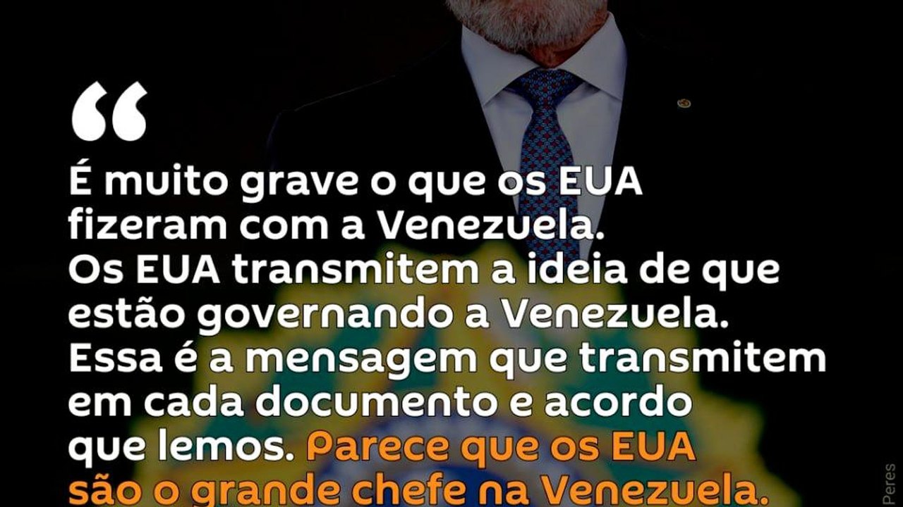 Lula comenta sobre relação entre EUA e Venezuela