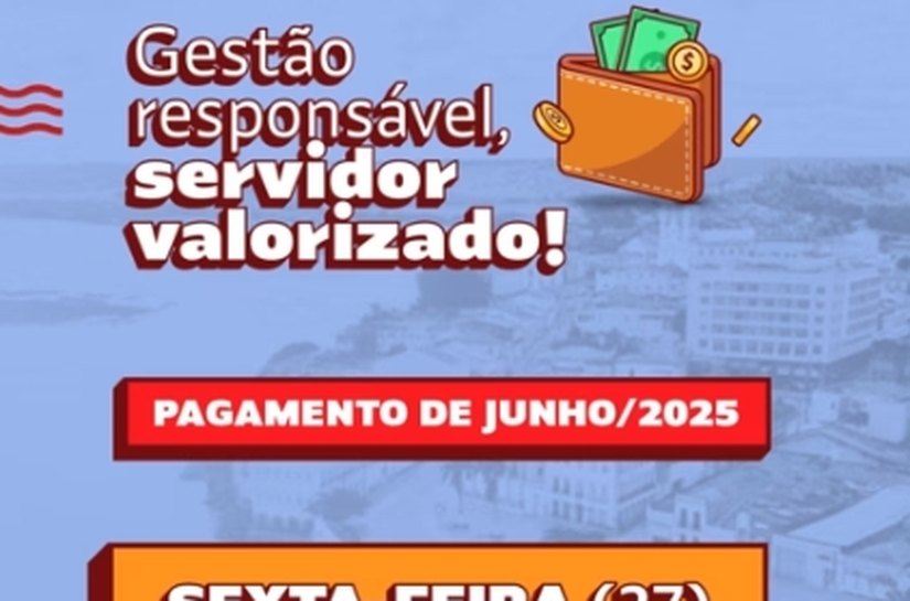 Prefeitura de Penedo paga salário do mês de junho na sexta-feira, 27