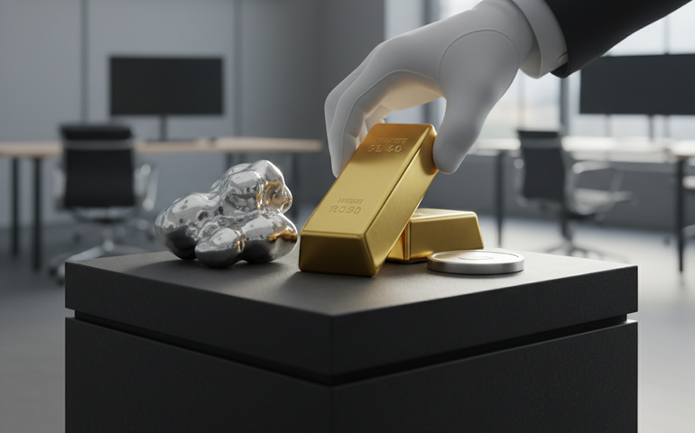 Ouro atinge novo recorde, prata dispara quase 4% e platina também bate máxima histórica