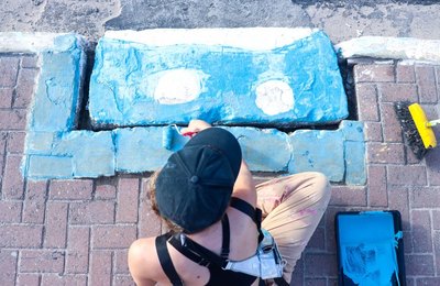 Galerias pluviais da cidade ganham mais cor